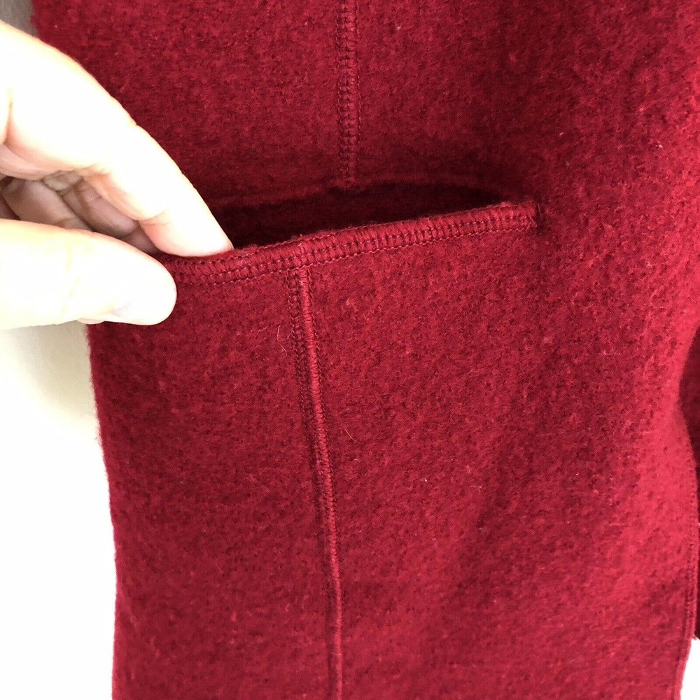 Eileen Fisher Red Button-Front Wool Coat - Picture 5 of 10